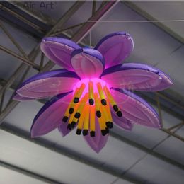 Elegant Inflatable Ceiling Flower Colored Hanging Flowers Party Decoration Inflatable Flower Balloon for Event or Wedding/Stage