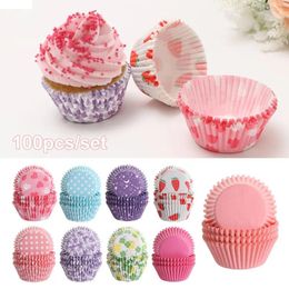 Baking Moulds 100Pcs Cupcake Candy Colours Muffin Boxes Wrapper Paper Cups Cake Decorating Tools Party Festival Birthday Supplies !