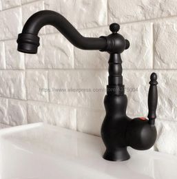 Bathroom Sink Faucets Oil Rubbed Bronze Cold Water Mixer Taps Wash Basin Kitchen Deck Mounted Faucet Nnf356