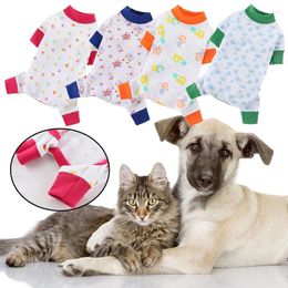 Dog Apparel Sleeping Wear Four-legged Coat Cat Puppy Jumpsuit Pyjamas Leisure Home Soft Outdoor Warm Cotton Pet Clothes Christmas