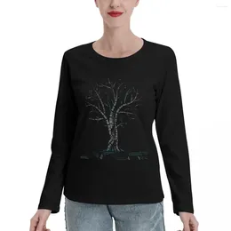 Women's Polos Cool Binary Tree Coding Computer Science T Shirts Gifts For Women Men Long Sleeve T-Shirts Hippie Clothes