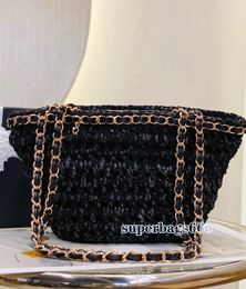 black straw bag designer bag basket bag woven bag shopping bag women beach bag tote bag underarm bag shoulder bag