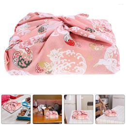 Dinnerware Handkerchief Square Outdoor Picnic Cloth Floral Printed Small Wrapping Bento Bag