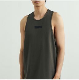 2024 Chest Silicone Letter Loose T Shirt Men And Women Sleeveless Tee Basketball Vest God Top Ess