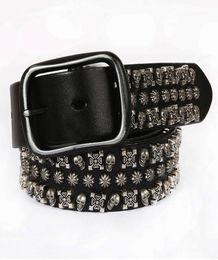 Skull Belts for Womenmen Punk Rock Style Belts Rivet Studded Hip Decorative Waistband for WomenMen High Quility5887864
