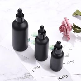 Matte Black Cosmetic Essential Oil Packaging Dropper Bottles 30ml 50ml 100ml Mghcx Cvpps