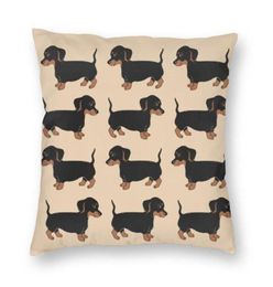 CushionDecorative Pillow Cute Dachshund Puppy Pattern Cushion Cover 3D Print Wiener Sausage Dog Square Throw Case For Car Pillowc3420889