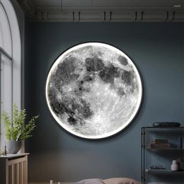 Wall Lamp Moon LED Night Light Background Lights Bedroom Decoration Indoor Home Decor For Bedside Kids Gift