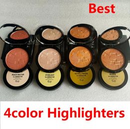Bronzers Highlighters 4 Colours Glow Powder Diamond Bronze body Highlighter Powder Face Makeup Brightening Highlighting Pressed7003733