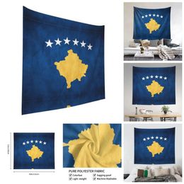 Tapestries Kosovo Kosovan Flag National Of Tapestry Graphic Cool Print Humor R333 Decorative Paintings