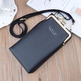 Bag Phones Lady Han Edition Zip Fastener Soft Leather Wallet Litchi Grain Multi-function Oblique Single Shoulder