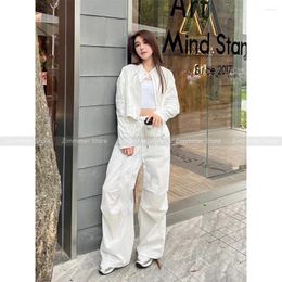 Women's Pants Niche British Style Retro Short Section Stand-up Collar Jacket High Waist Thin Work Trousers Suit Female