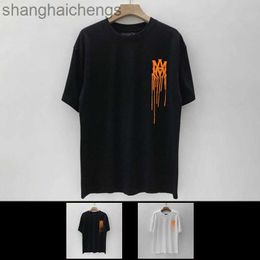 Trend Original 1to1 Amirirs t Shirts Designer Real Object Correct Version Beautiful Fashion Colourful Splash Ink Casual Hiphop High Street Round Neck with Logo
