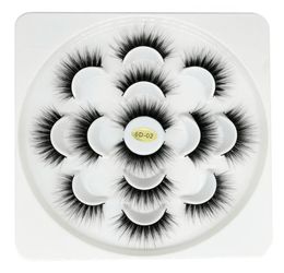 7 pairs Natural False eyelashes Fake Lashes Long makeup 6D Synthetic Hair Lashes Eyelash Extension for Make Up1710401