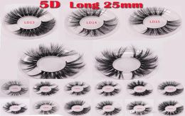 3D Mink Eyelash 5D 25mm Long Thick Mink Lashes with eye lash packaging box eyes makeup maquillage5092671