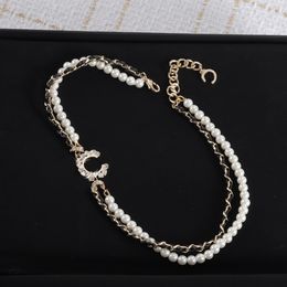 New Fashion Pearl Necklaces Chokers Necklaces Pendants Chokers For Woman Necklaces Letter Necklace Designer Necklace Gift Chain Jewellery