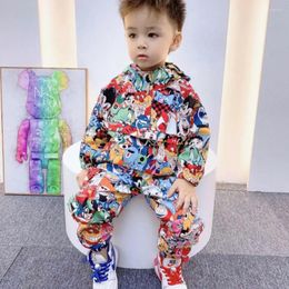 Clothing Sets Spring Autumn Woman 2 Piece Fashion Cartoon Toddler Boys Clothes Hooded Coat And Pant Set