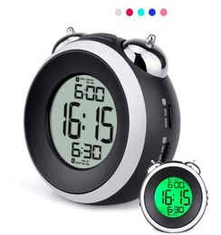 Loud For Heavy SleepersDual SnoozeBacklight Silent With Light Digital Alarm Clock 2012228525882