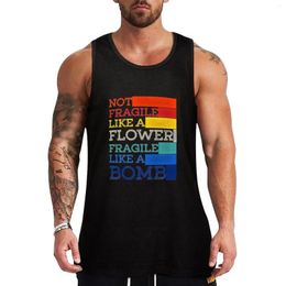 Men's Tank Tops Womens Not Fragile Like A Flower Bomb Top Anime Gym Man Sleeveless Shirt Bodybuilding T-shirts For Men