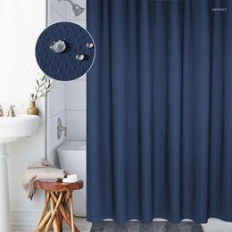 Shower Curtains 190G Heavy Duty For Bathroom Waterproof Fabric Partition Solid Color Mildew Proof Bath Curtain With Hooks