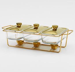 Plates Wedding Party Luxury Glass Chafing Dish El Serving Gold Buffet Warmer8878003
