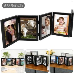 Frames Hinged Picture Frame With Glass 5 Pos Folding Po 180° Foldable Desk Dustproof