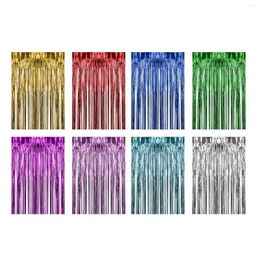 Party Decoration 2x Shiny Foil Fringe Curtains Decorations 1MX2M Streamer For Graduation Anniversary Bedroom Engagement