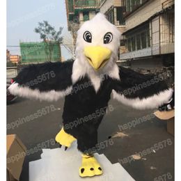 2024 Adult size Long Fur Eagle mascot costume Cartoon Character Outfits Suit Furry Suits Unisex Halloween Carnival Birthday Party Dress