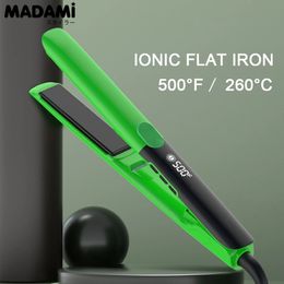 500°F Hair Straightener Ionic Hair Flat Irons Fast Heating Plate Professional Salon Styling Tools Dual Voltage 240514