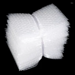 Storage Bags 100Pcs Plastic Protective Wrap Envelope White Bubble Foam Packing PE Clear Bag Shockproof Double Film Cushioning