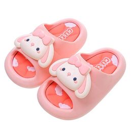hot summer slipper cute cartoon rabbit anti slip slipper kids soft soled baby indoor bathroom sandals
