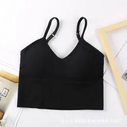 Yoga Outfit Push-up Bra With 3d Palm-rest Chest Pad Seamless Stretchy Women's Sport U-shaped Beauty Back Anti-exposure For