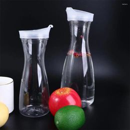 Water Bottles 1PC Food Grade Plastic Juice Pitcher Transparent Bottle Large Capacity Ice Tea Jug With Lid For Cold Drink