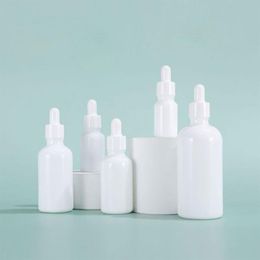 Classic 5ml-100ml Pearl White Porcelain Glass Essential Oil Dropper Bottle 10-100ML Vhdtq Oorlf