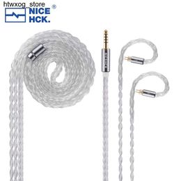 Headphones Earphones NiceHCK IcyMoon HiFi In-ear Monitor Earphone Cable 16 Cores OCC+Silver Plated OFC MMCX/2Pin/QDC for DB2 CHUII Carat Rhaody PR3 S24514 S24514