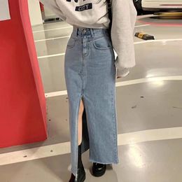 Skirts Korean Chic High Waist Denim Skirt Harajuku Streetwear Y2k Women Japanese Preppy Style Female