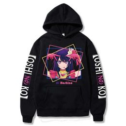 Men's Hoodies Sweatshirts Oshi No Ko Anime Ai Hoshino Print Women Hoodies Harajuku Plus Size Sweatshirt Girl Long Slve Strtwear Casual Clothes Tops T240510