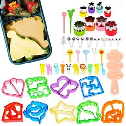 Party Favor Sandwich Cutters For Kids Rice Ball Maker Stainless Steel 45 Pcs Making Set DIY Lunch Accessories
