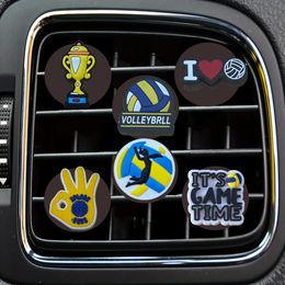 Car Air Freshener Volleyball Cartoon Vent Clip Clips Conditioner Outlet Per Decorative Bk Square Head Drop Delivery Otg5P