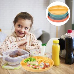 Dinnerware Sets 4 Pcs Divided Dinner Plates For Children And Adults Reusable Portion Nut Pp Diet Container