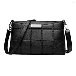 Evening Bags Women Handbag Leather Plaid Messenger Bag Shoulder Small Square Package Designer Handbags High Quality Bolsa Feminina
