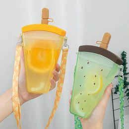 Water Bottles 320ml Bottle Straw Cup Large Capacity With Drinking Milk Juice Tumbler Drinkware Botella De Agua