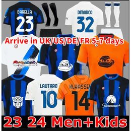 24 25 Special InterS Milans LAUTARO soccer jerseys Transformers CORREA DZEKO BARELLA SKRINIAR BROZOVIC Home third football shirt uniforms men kids