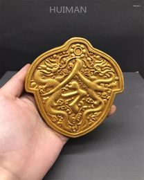 Decorative Figurines Collection China Brass Antique Imitation Command The Bronze Medal Sculpture Metal Crafts Home Decoration#11