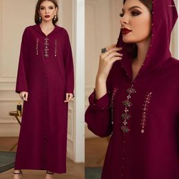Ethnic Clothing Abaya Dubai Luxury Long Dresses Diamonds Gorgeous Party Style Muslim Modesty Robe Islam 2024 Kebaya Ramadan Kimono