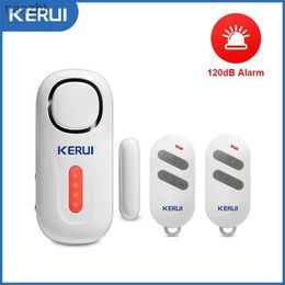 Alarm systems KERUI 120DB Wireless Door/Window Entry Safety Burglar Sensor Alarm PIR Magnetic Smart Home Garage System Remote Control Led WX