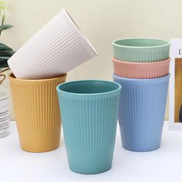 Mugs 6Pcs Water Cup Unbreakable Drinking BPA Free Tea Milk Mug Reusable Coffee Kitchen Strong Plastic Tumbler Drinkware