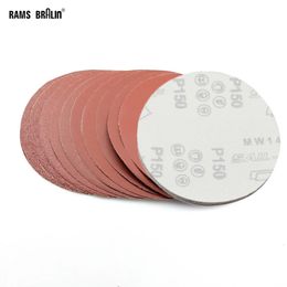 100 pieces 150mm/180mm Abrasive Sanding Paper Disc Wall Wood Jade Grinding Polishing P40-P800