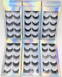 New Arrival 5 Pairs mink false eyelashes set packaging box handmade reusable fake lashes eye makeup accessories for women da5427518