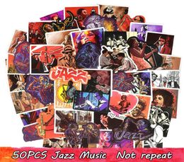 50PCS Waterproof Classical Jazz Music Style Stickers Wall Decals for DIY Laptop Luggage Guitar Headset Scrapbook Water Bottle Car 4763747